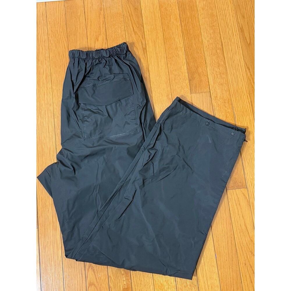 Stearns Dry Wear Black‎ Waterproof Rain Pants Mens Medium Model 8176 PVC Nylon